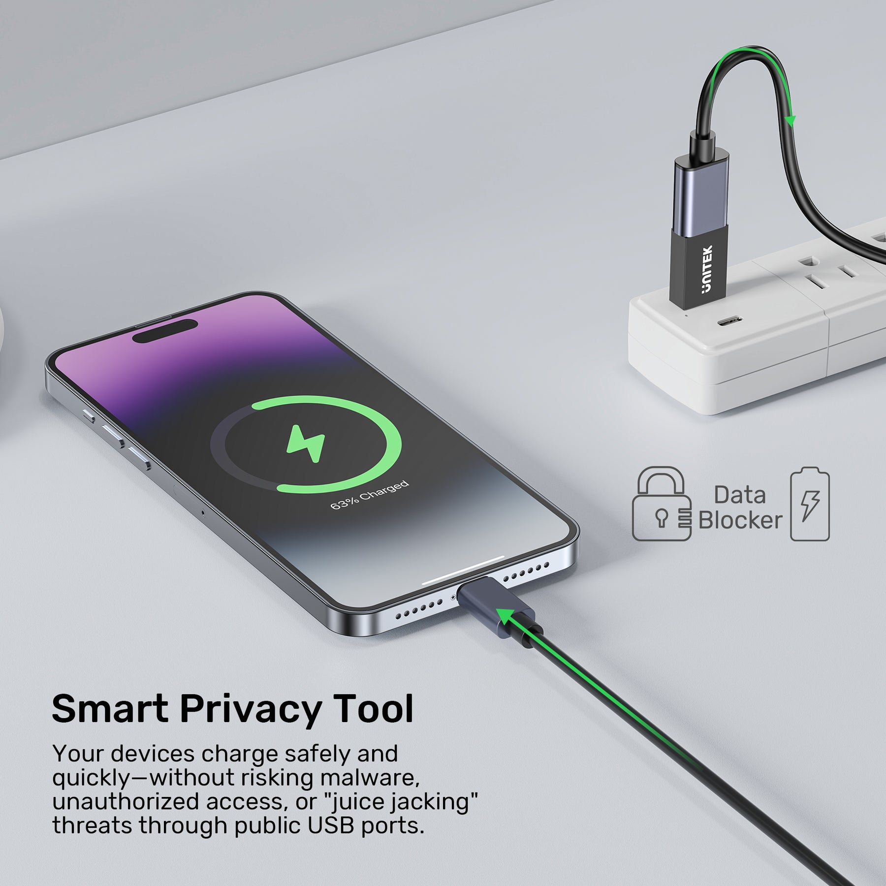 USB-A 快充數據阻斷器