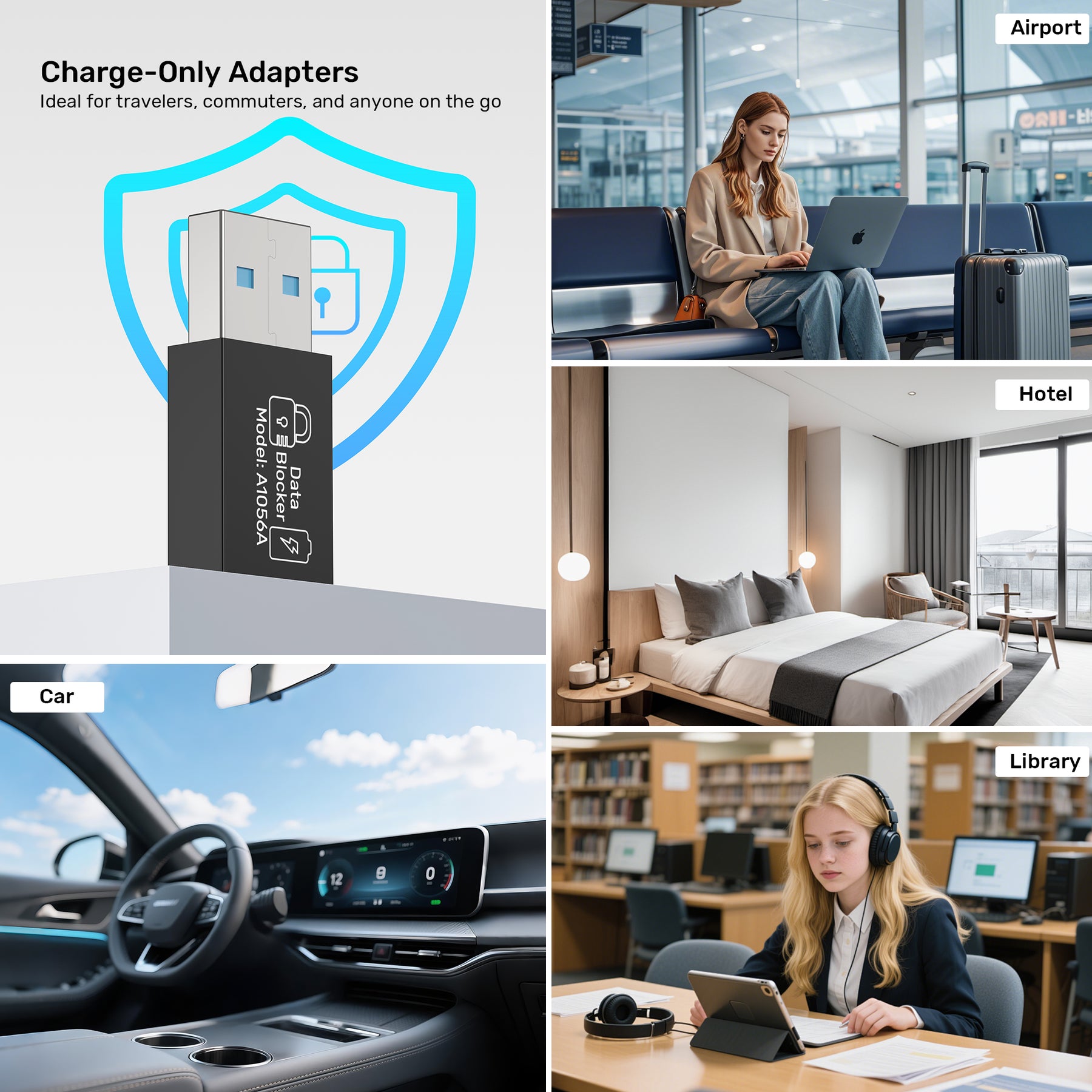 USB-A 快充數據阻斷器