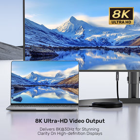 8K 光纖全功能 USB-C 傳輸線