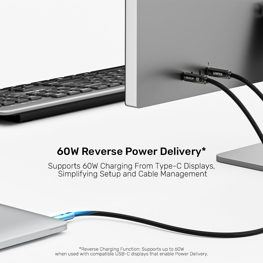 8K 光纖全功能 USB-C 傳輸線