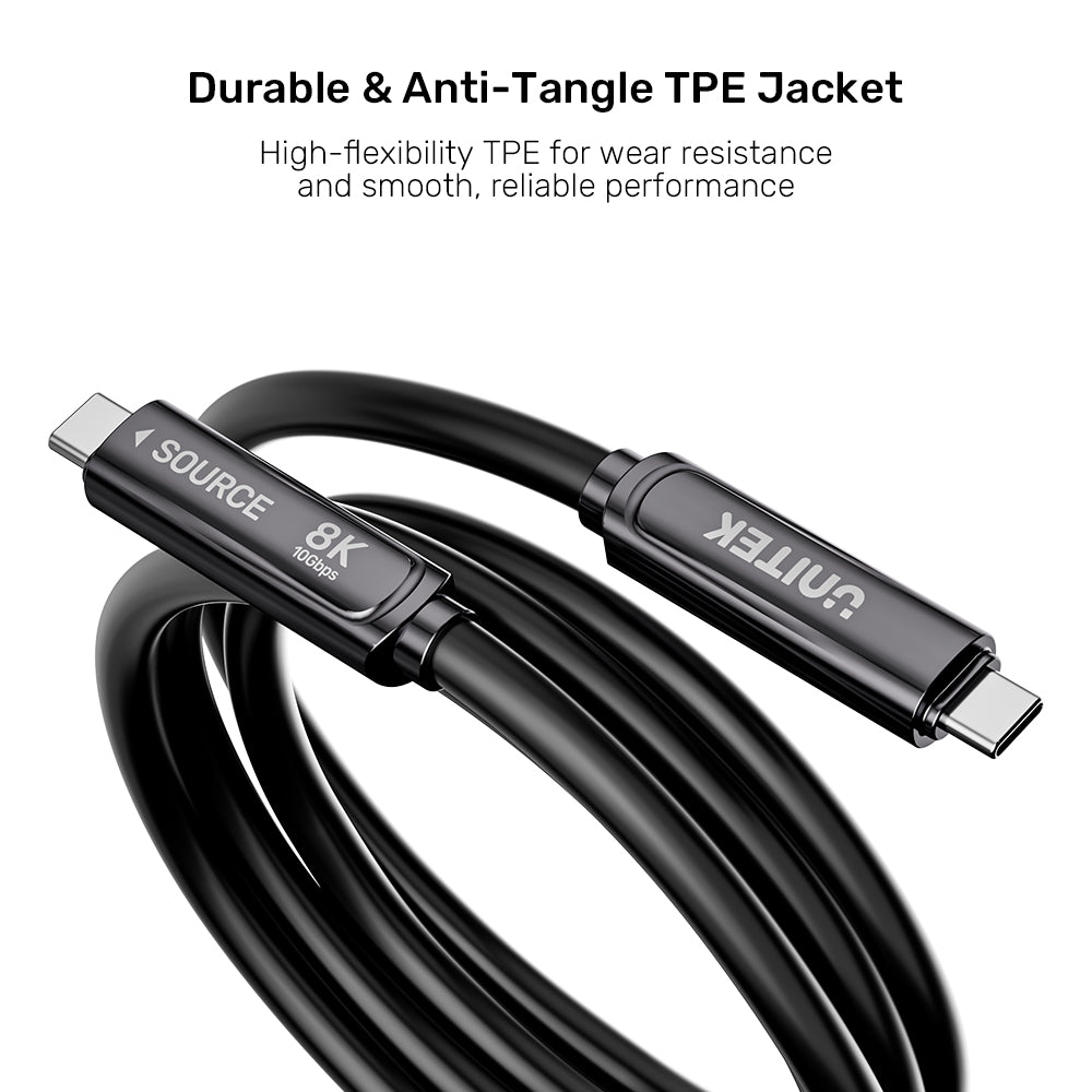8K 光纖全功能 USB-C 傳輸線