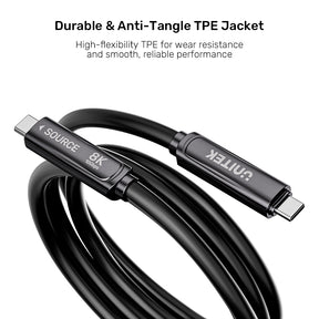 8K 光纖全功能 USB-C 傳輸線