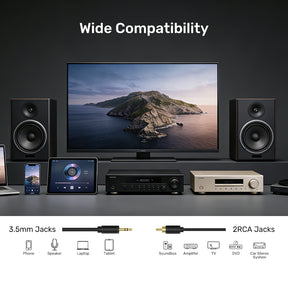 DC 3.5mm to 2RCA 音訊傳輸線
