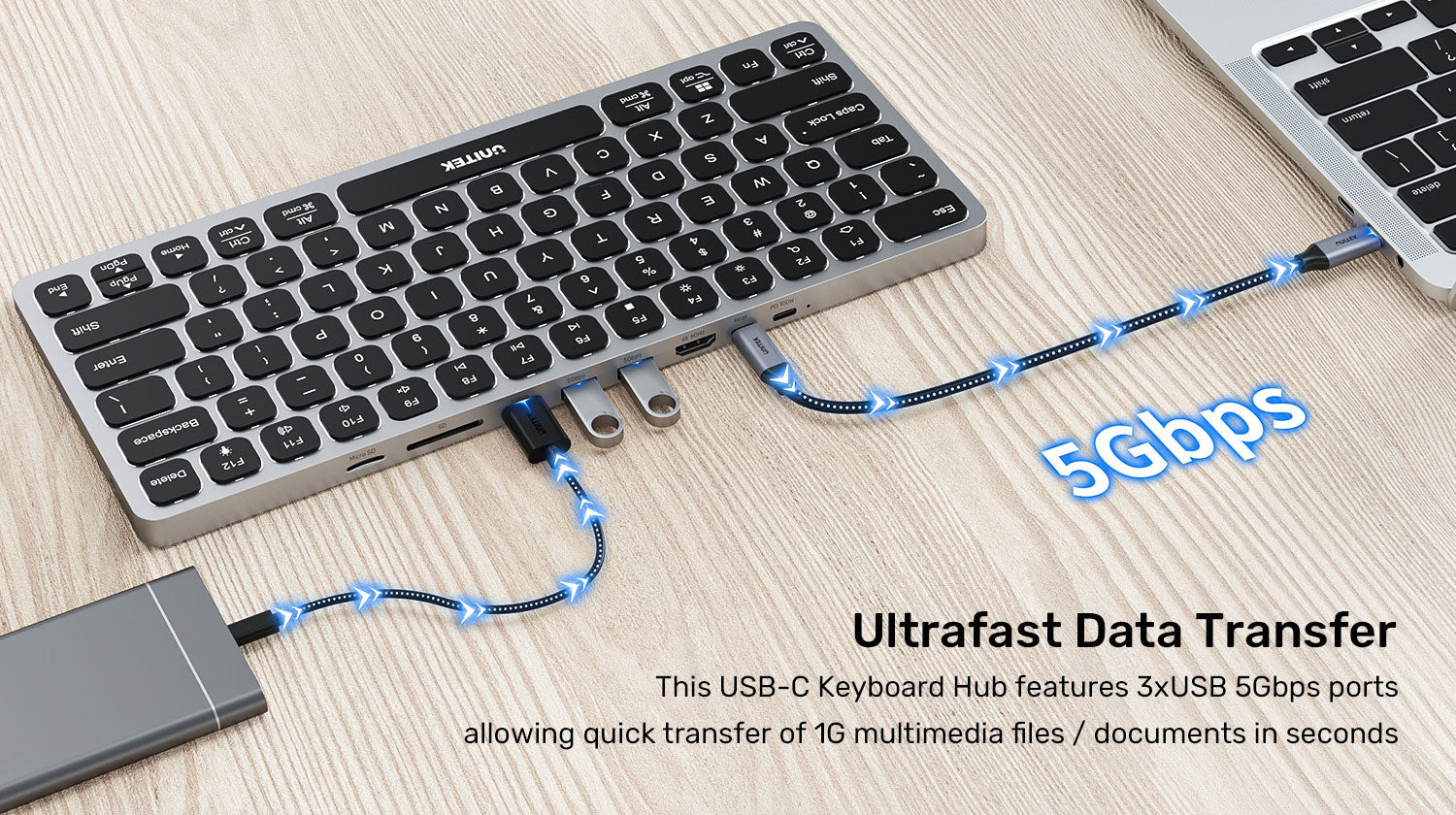 9-in-1 USB-C Keyboard Hub