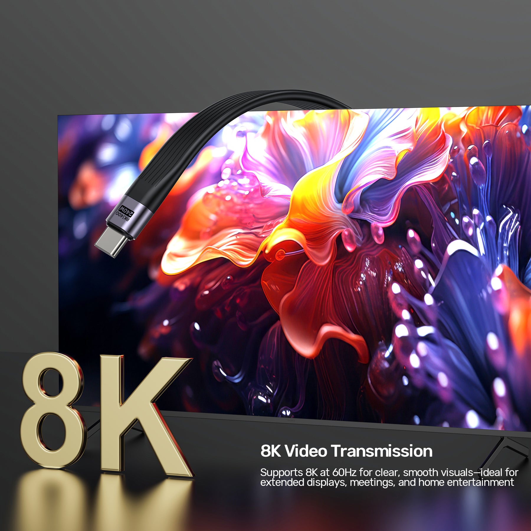 全功能 USB4 鑰匙扣型充電線 (240W快速充電)