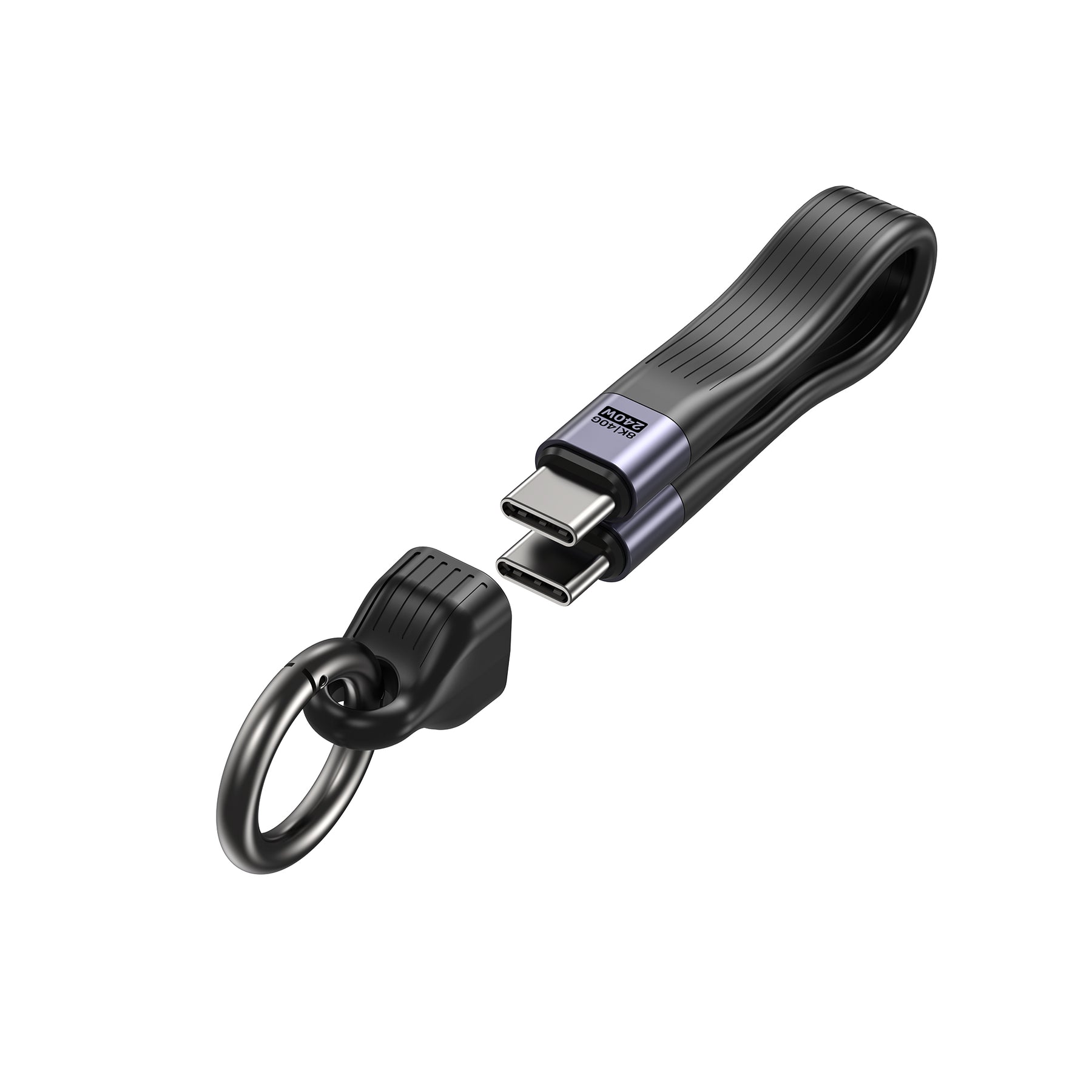 全功能 USB4 鑰匙扣型充電線 (240W快速充電)