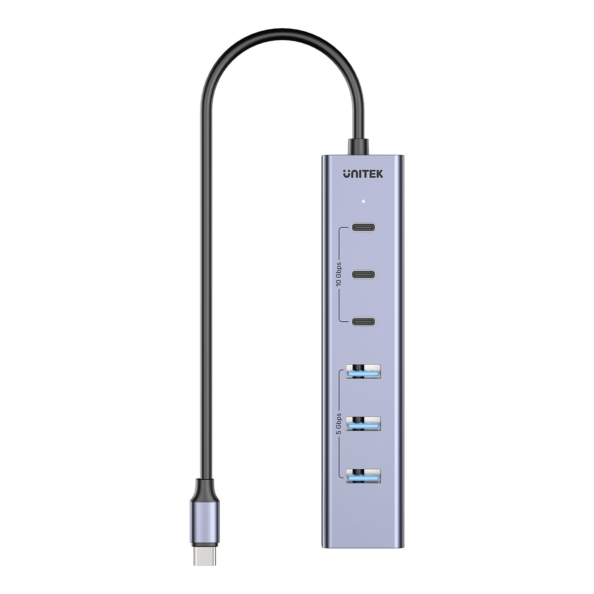uHUB S7+ 7合1 USB-C 集線器 連三個 USB-C 10Gbps 口和 4 個 USB-A 5Gbps 口