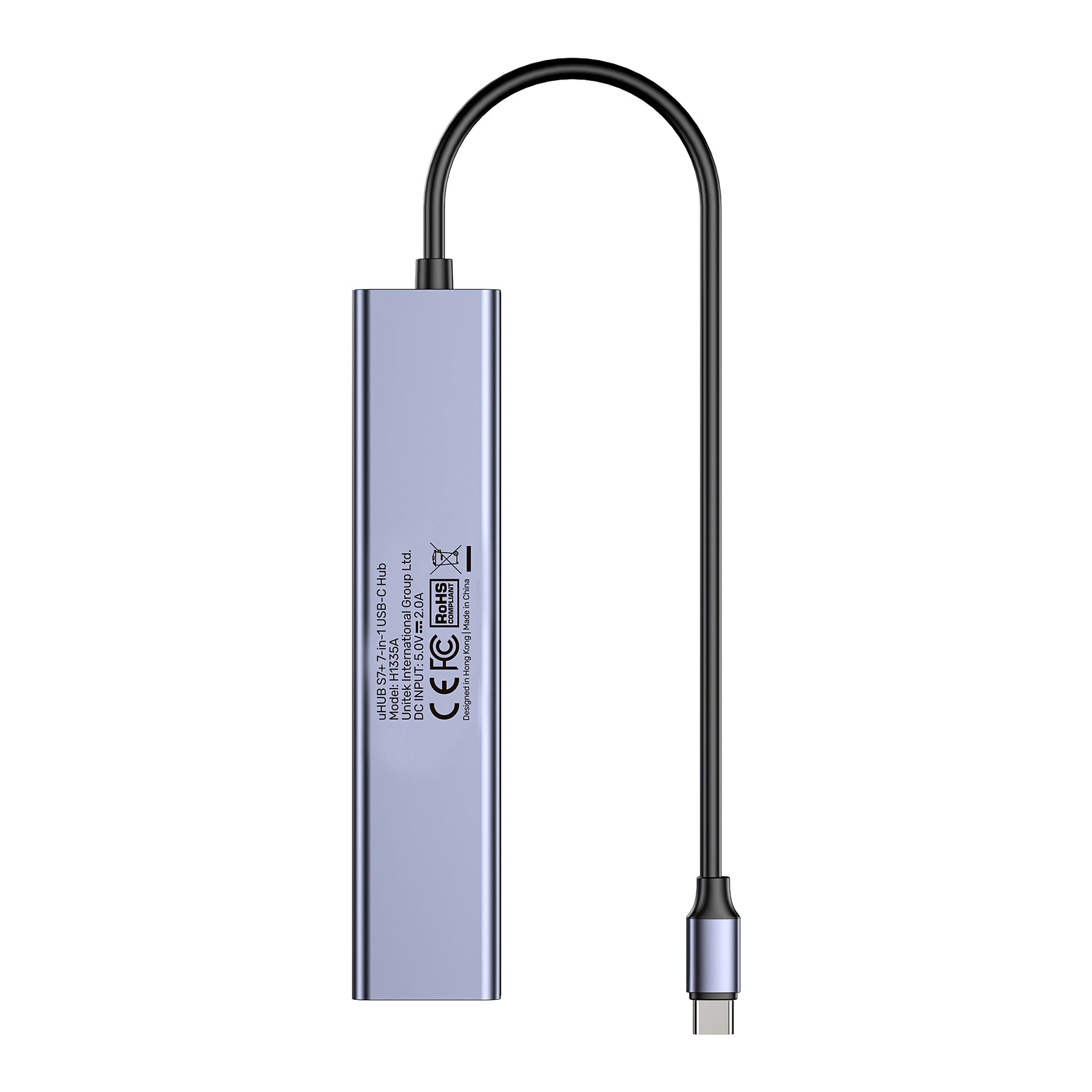 uHUB S7+ 7合1 USB-C 集線器 連三個 USB-C 10Gbps 口和 4 個 USB-A 5Gbps 口