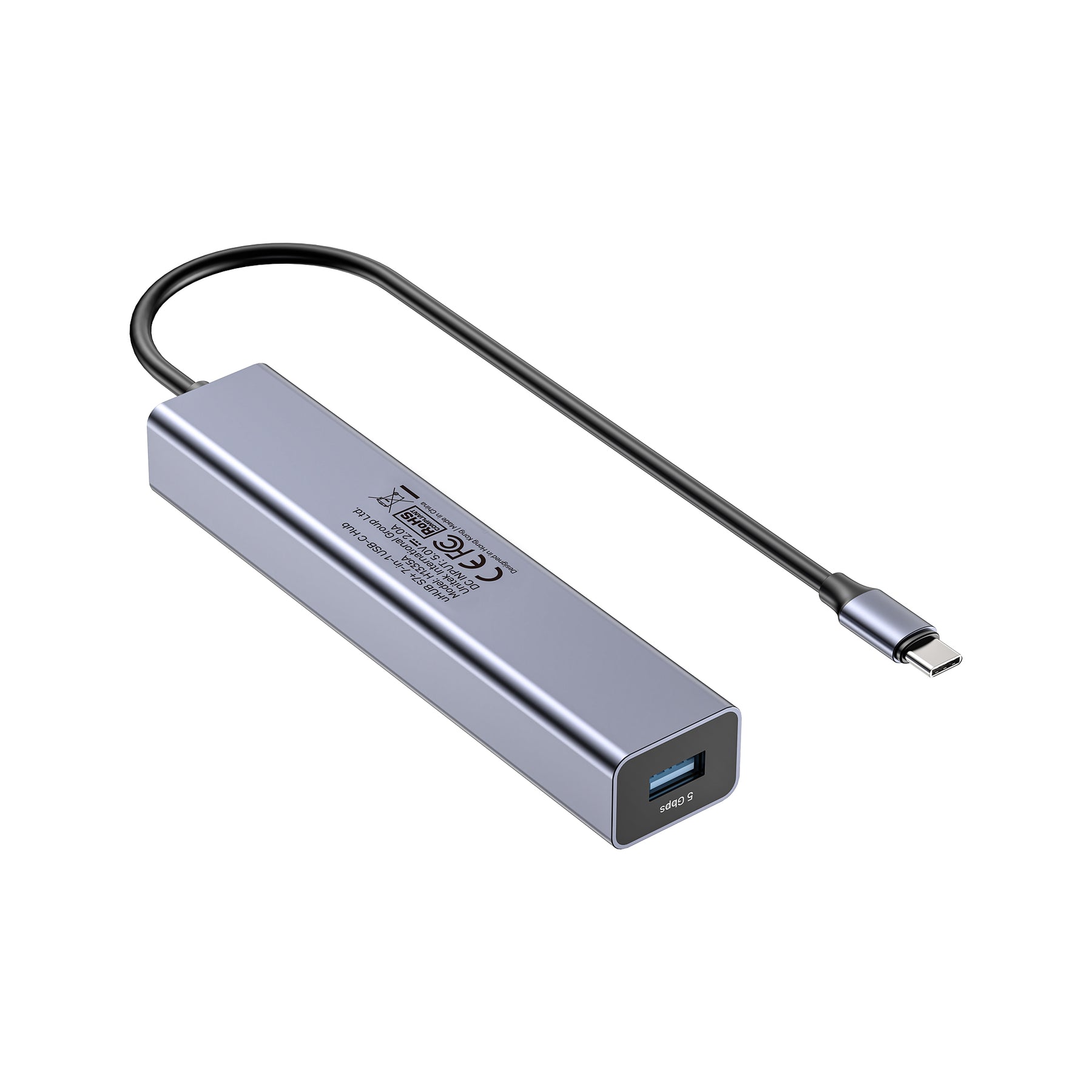 uHUB S7+ 7合1 USB-C 集線器 連三個 USB-C 10Gbps 口和 4 個 USB-A 5Gbps 口