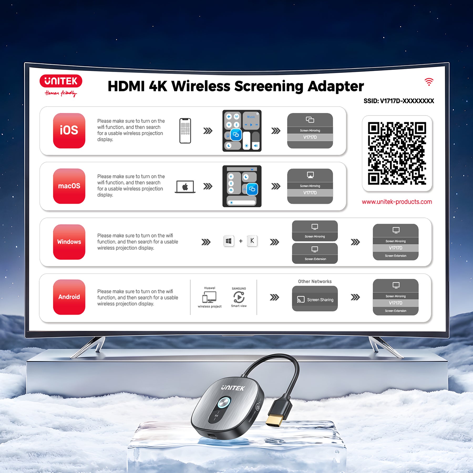 HDMI 4K 無線投影轉接器