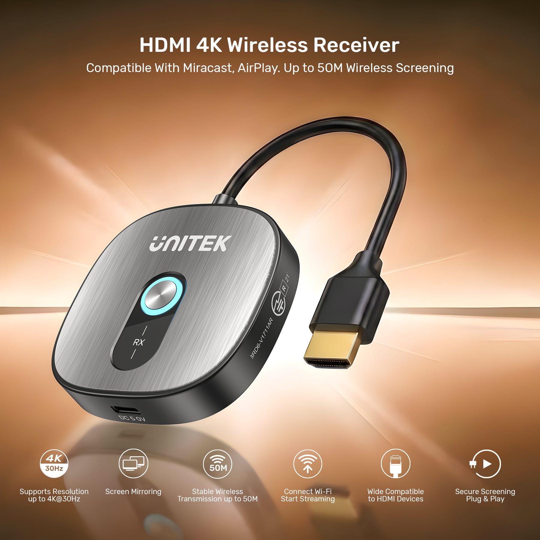 HDMI 4K 無線投影轉接器