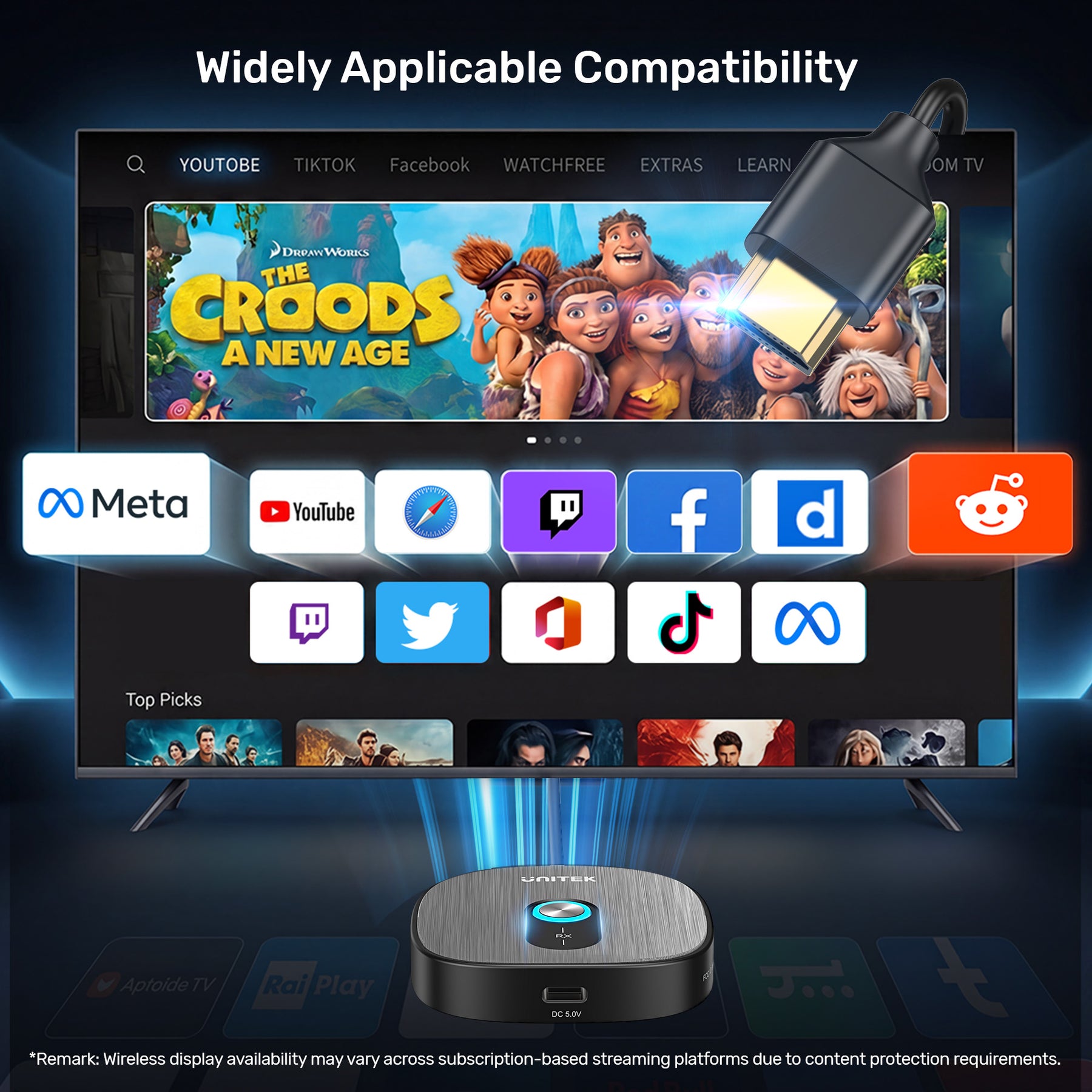 HDMI 4K 無線投影轉接器