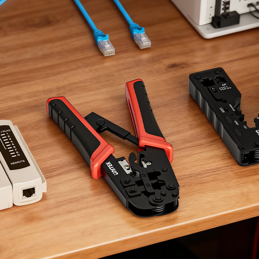 4P/6P/8P 多功能棘輪網絡電纜壓接工具