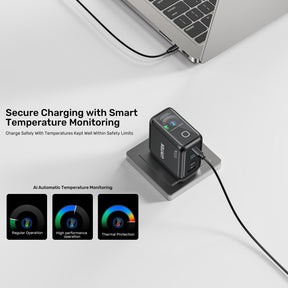 Rexo 100W 4 端口智能顯示 GaN 充電器