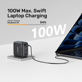 Rexo 100W 4 端口智能顯示 GaN 充電器