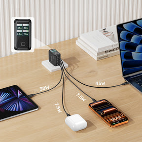 Rexo 100W 4 端口智能顯示 GaN 充電器