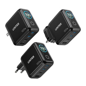 Rexo 100W 4 端口智能顯示 GaN 充電器