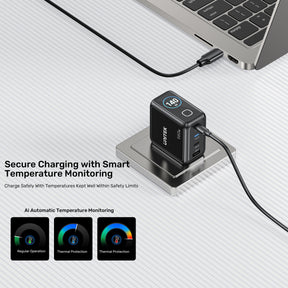 Rexo 140W 4 端口智能顯示 GaN 充電器