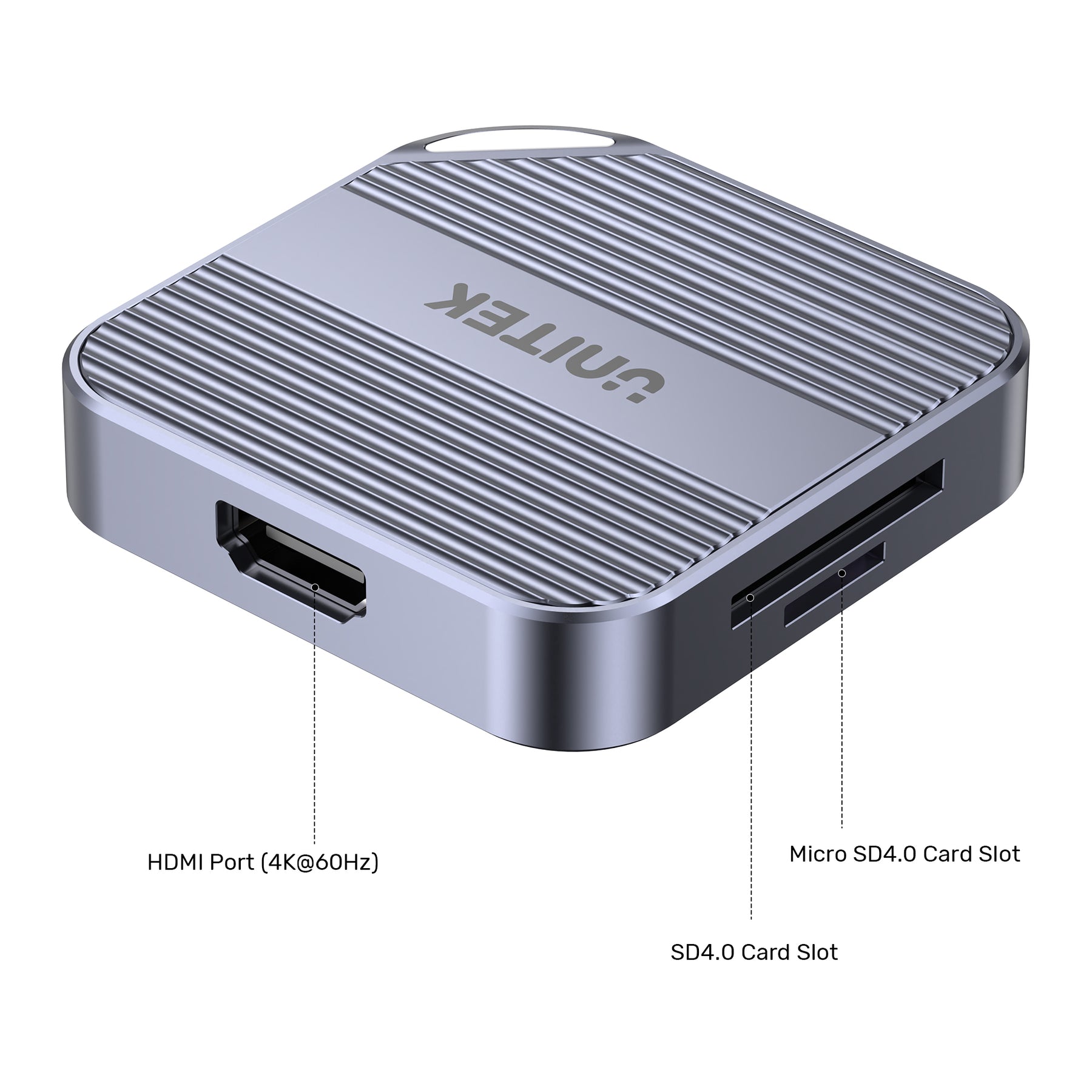 磁吸 SD/Micro SD 卡讀取器 (PD100W) 支援4K@60Hz 連 Audio/Microphone輸出