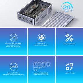 SolidForce 20Gbps 雙槽 RAID M.2 SSD 硬碟盒