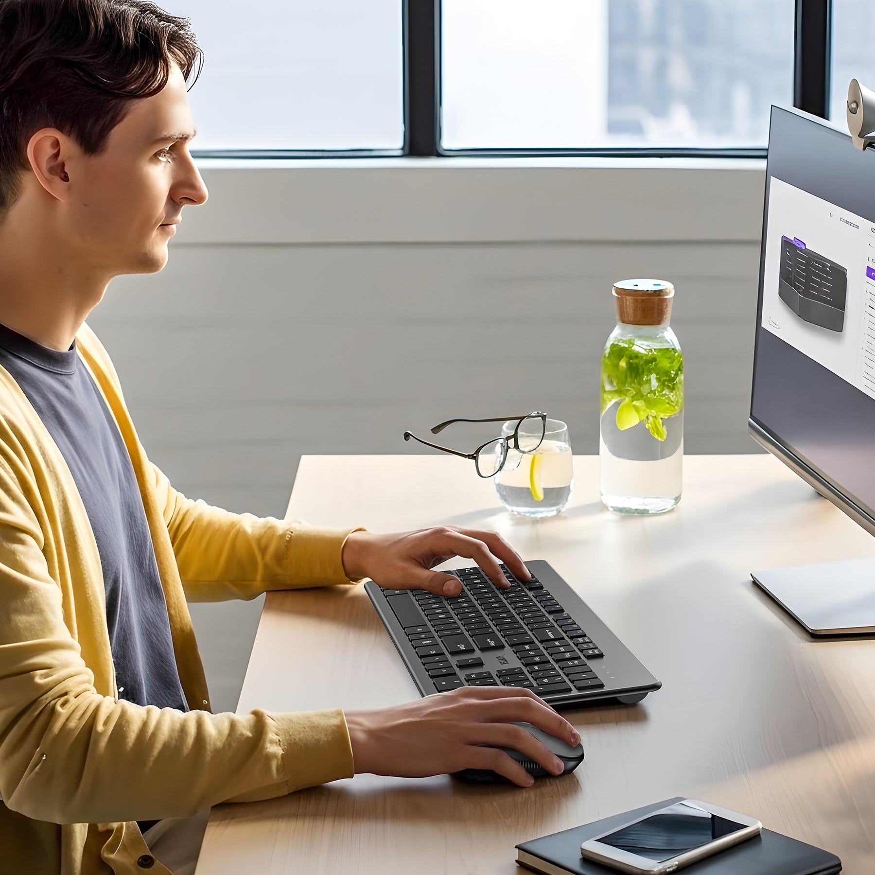 SlimDuo 2.4GHz 無線鍵盤和無線滑鼠組合