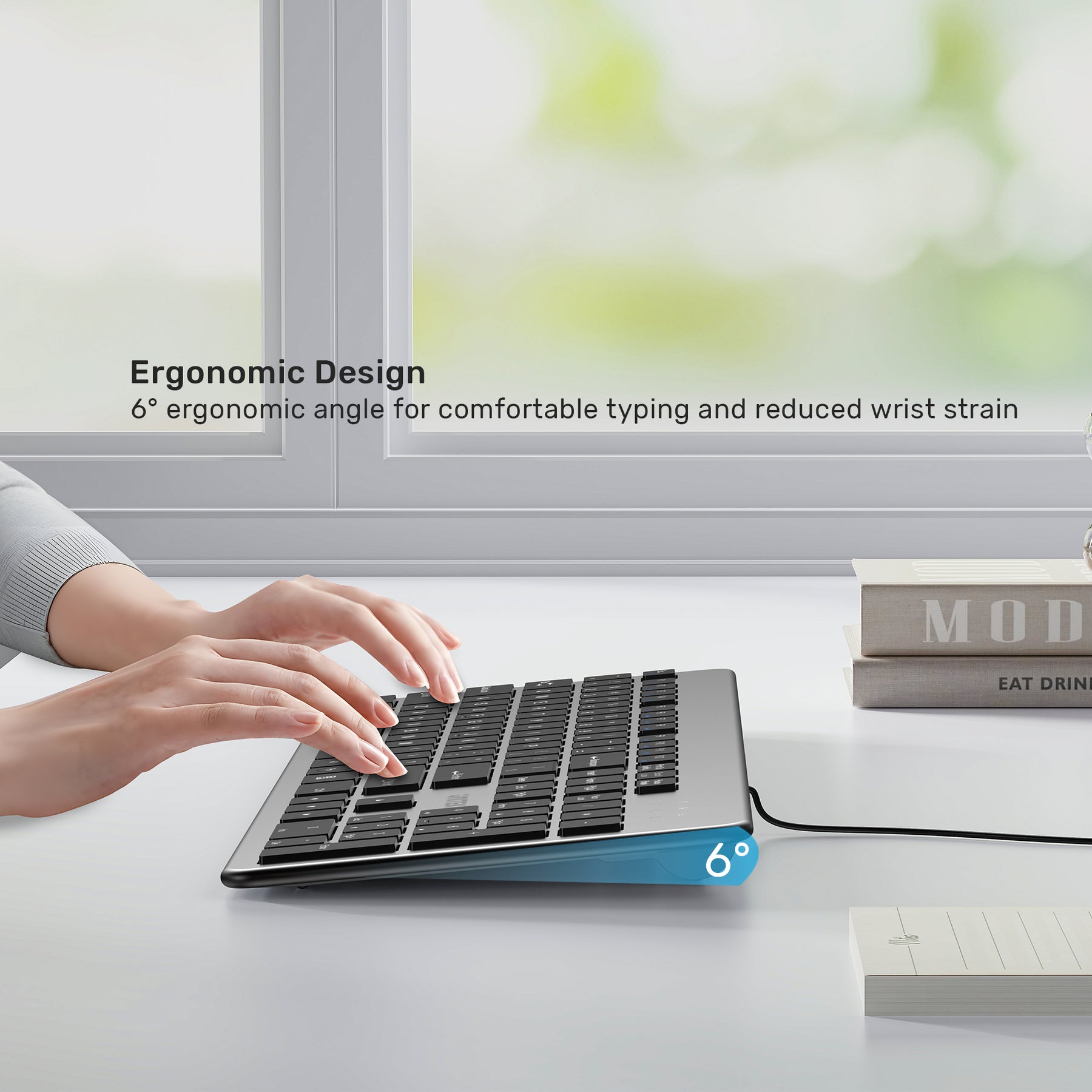 SlimTap超輕有線鍵盤（104個按鍵）