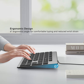 SlimTap超輕有線鍵盤（104個按鍵）