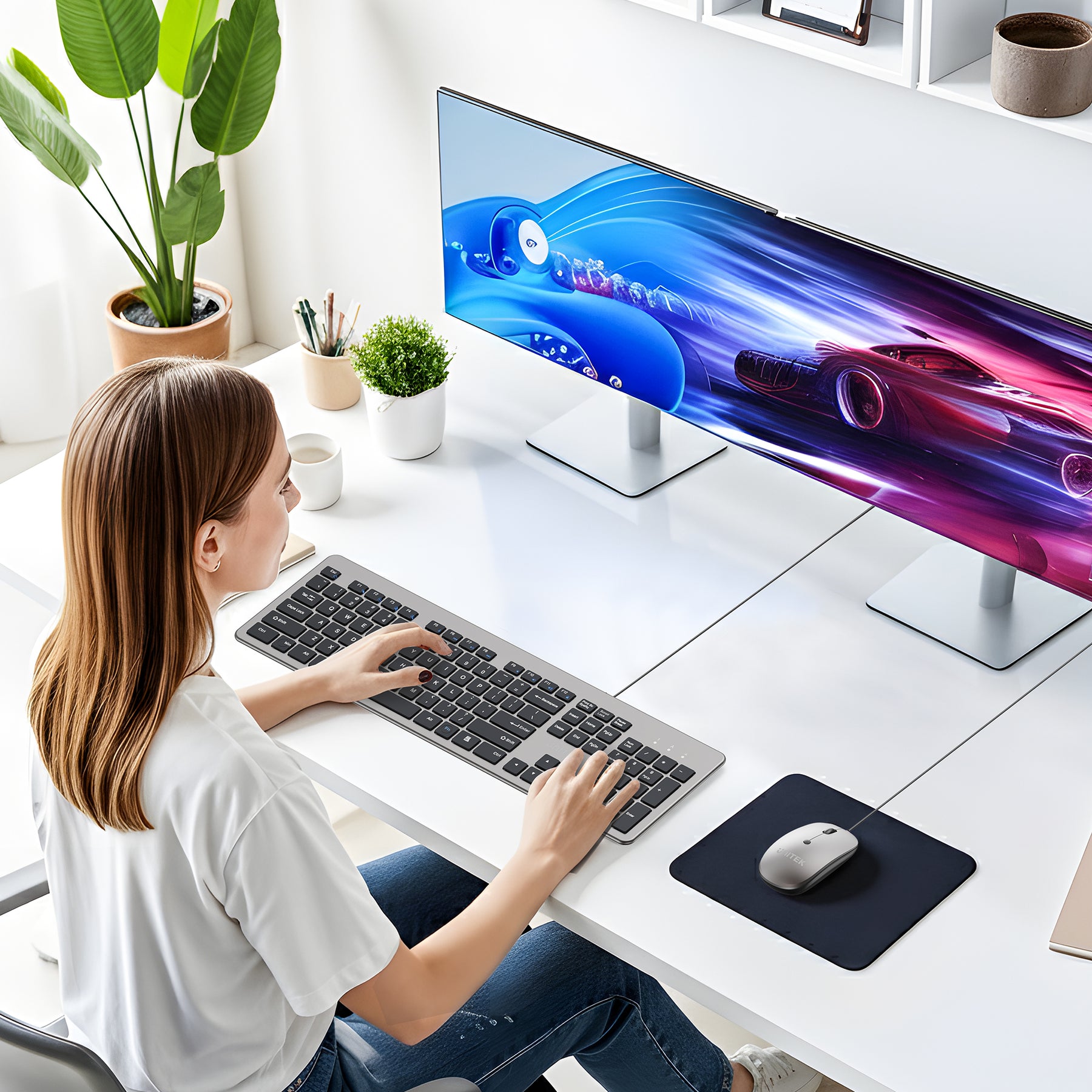 SlimTap超輕有線鍵盤（104個按鍵）