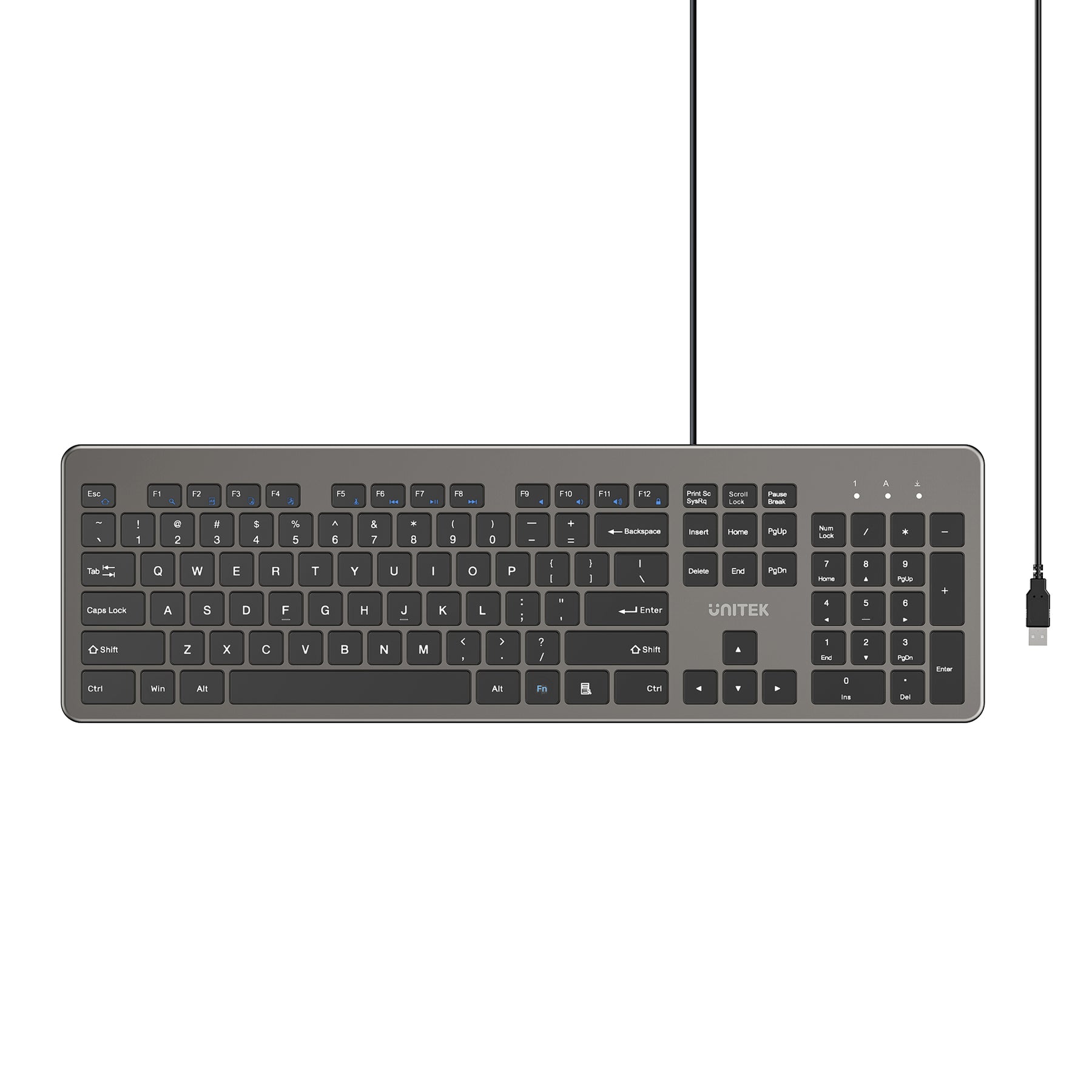 SlimTap Ultra Light Wired Keyboard with 104 keys