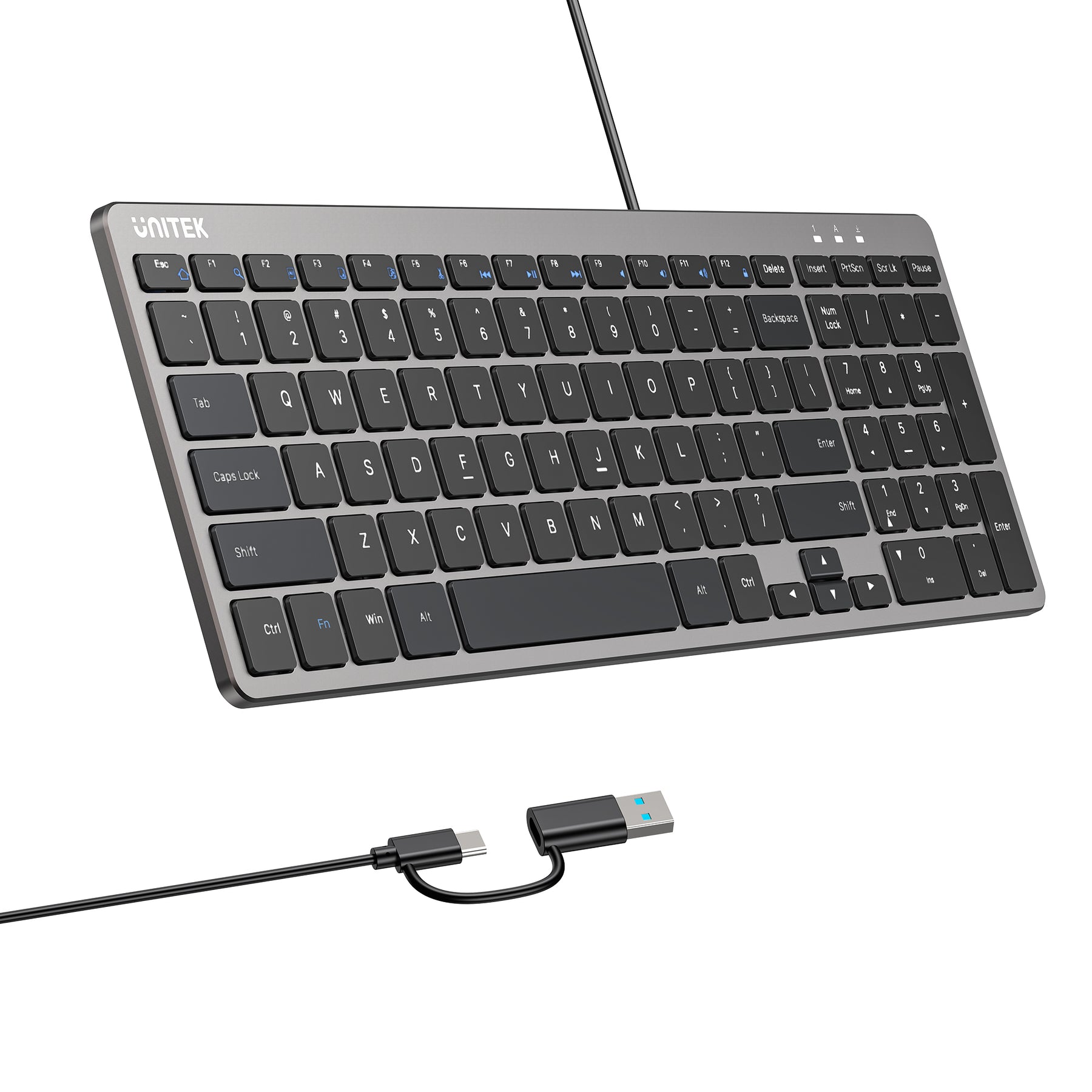 SlimTap Ultra Light Wired Keyboard with 99 keys