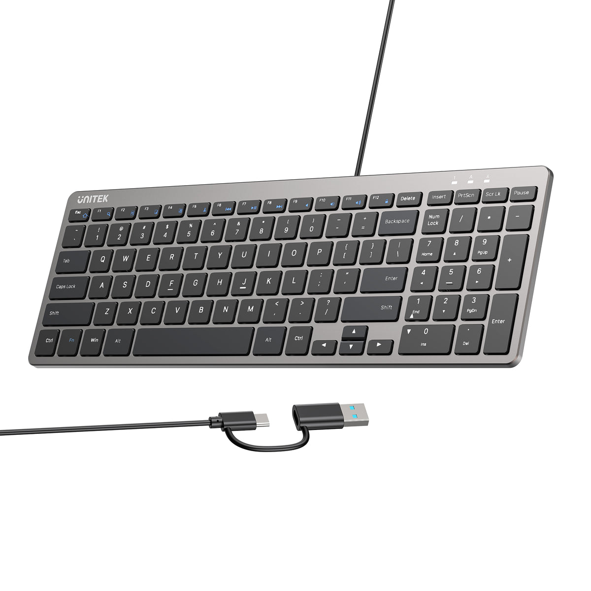 SlimTap Ultra Light Wired Keyboard with 99 keys