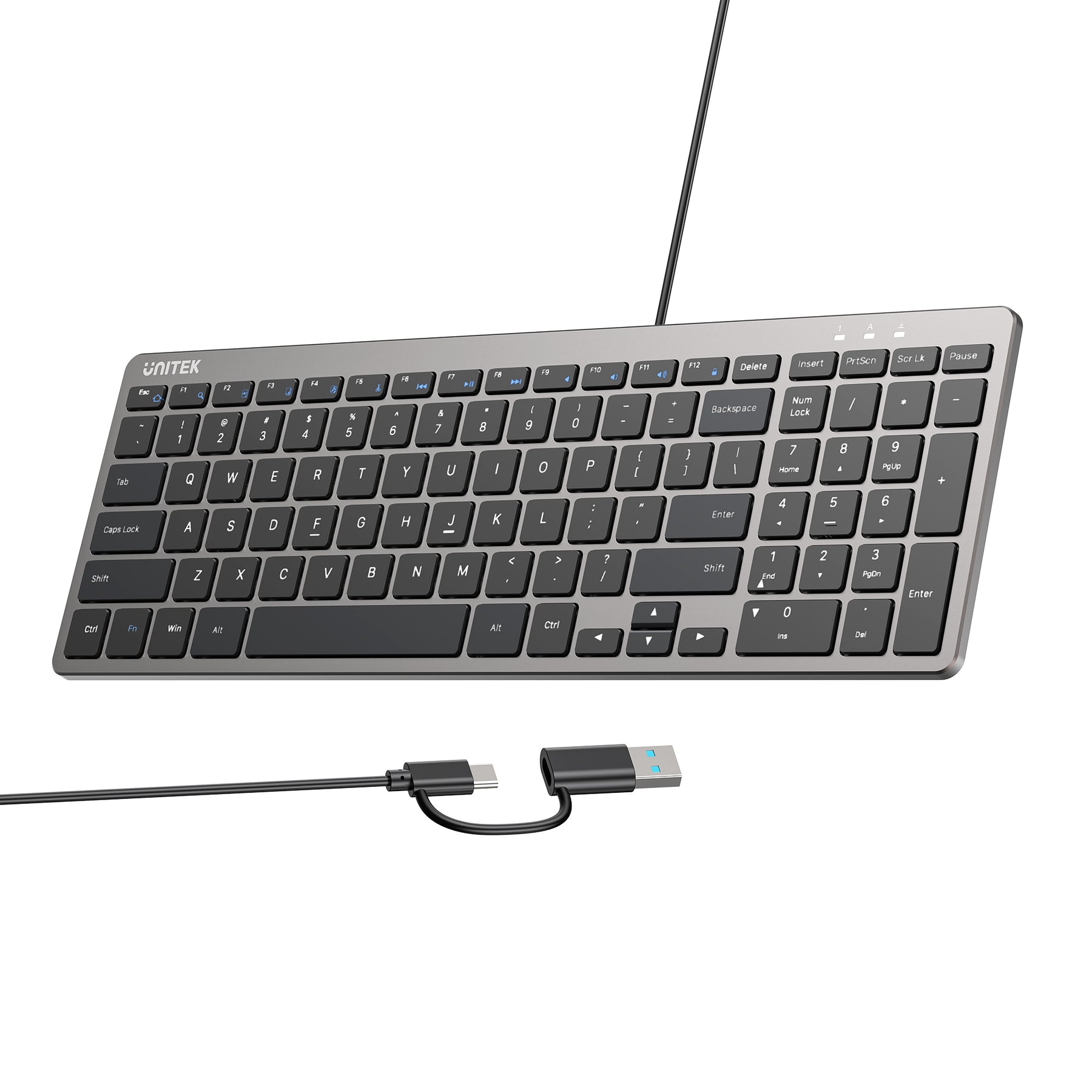 SlimTap Ultra Light Wired Keyboard with 99 keys