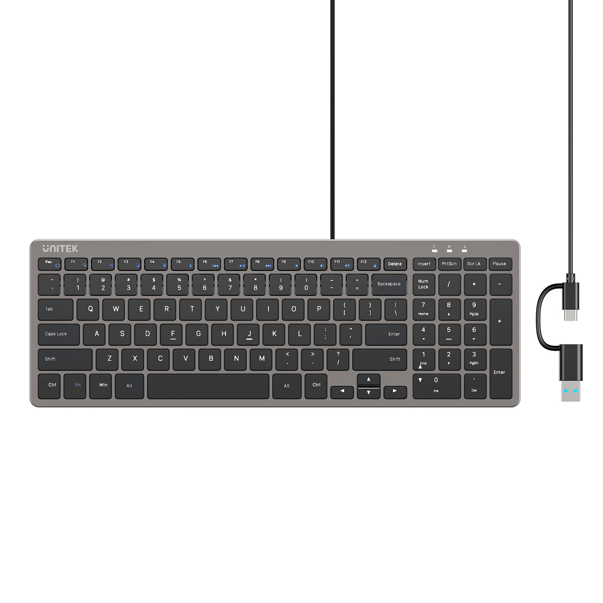 SlimTap Ultra Light Wired Keyboard with 99 keys