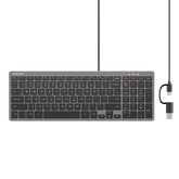 SlimTap Ultra Light Wired Keyboard with 99 keys
