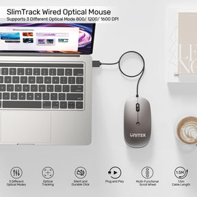 SlimTrack 有線光學滑鼠