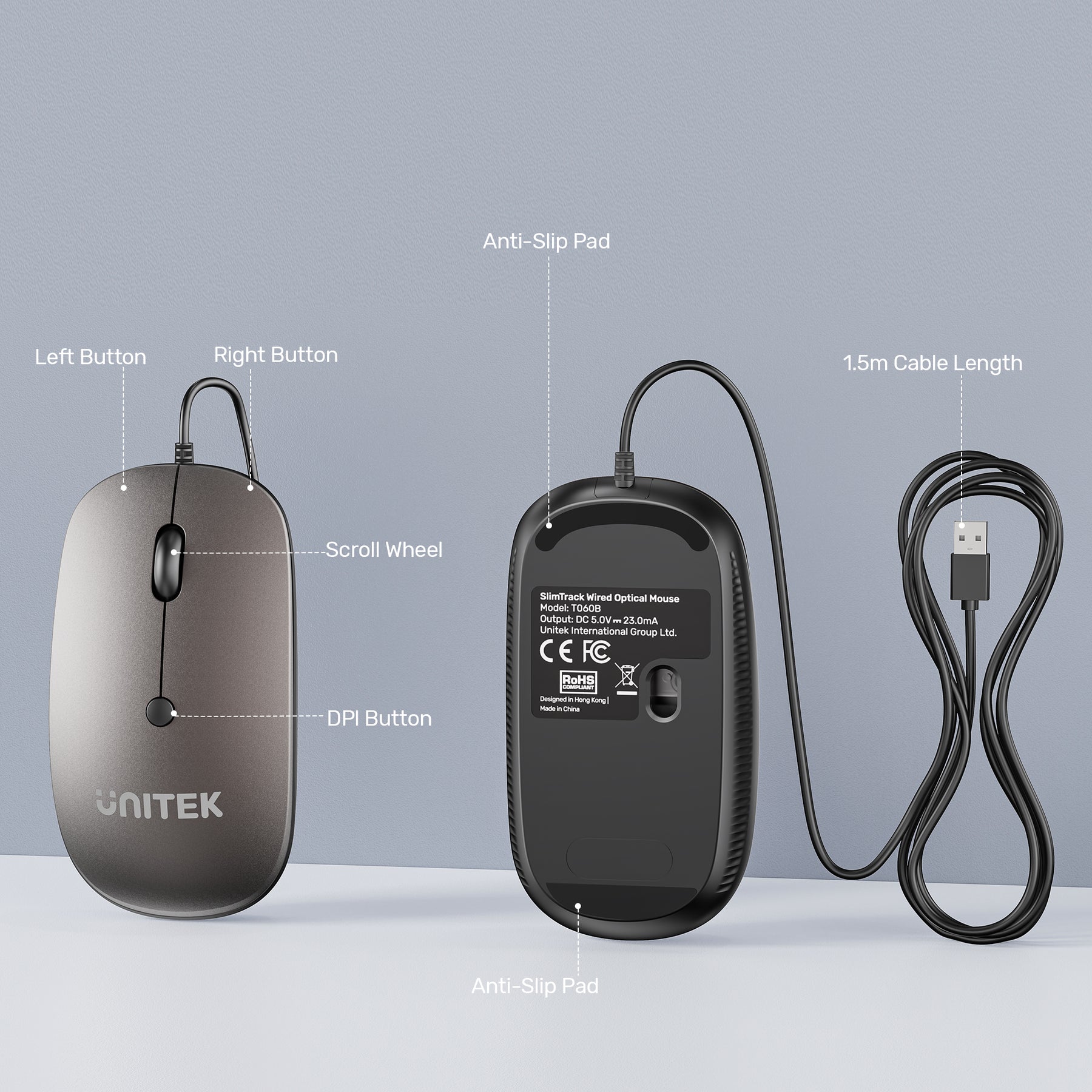 SlimTrack 有線光學滑鼠