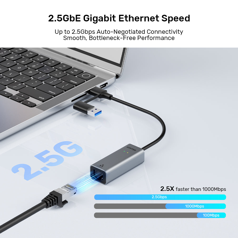USB to 2.5Gbps 乙太網轉接器