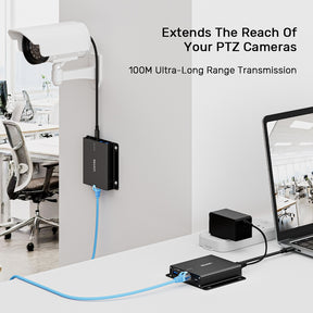 100米 USB 5Gbps 以太網延長器（帶集線器）