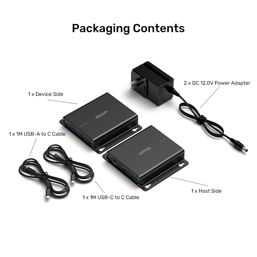 100米 USB 5Gbps 以太網延長器（帶集線器）