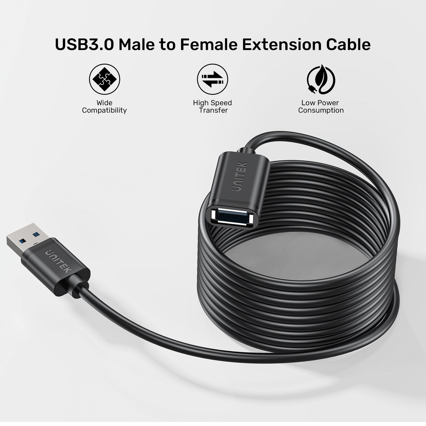 USB 3.0 公頭 to 母頭延長線