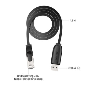 USB 2.0 to RJ45 Console Rollover Flat Cable