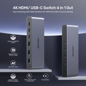 4K HDMI/ USB-C Switch 4 In 1 Out