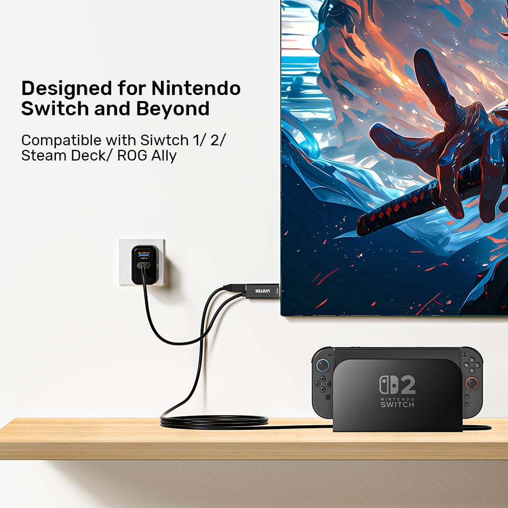 USB-C to HDMI 4K@60Hz Cable with PD 100W