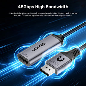 8K 60Hz DisplayPort to HDMI 2.1 Adapter