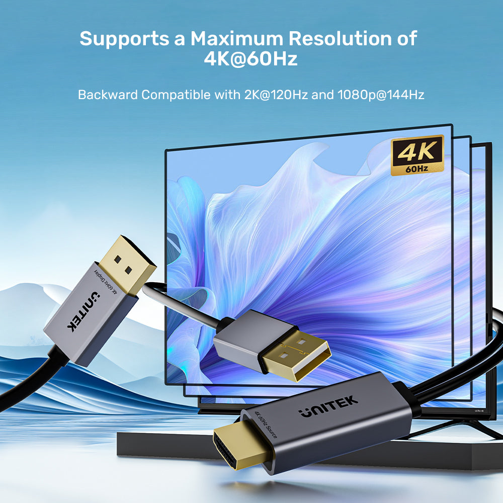 HDMI 轉 DisplayPort 4K 影音轉換線 (1.8M)