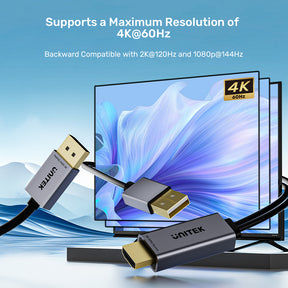 HDMI 轉 DisplayPort 4K 影音轉換線 (1.8M)