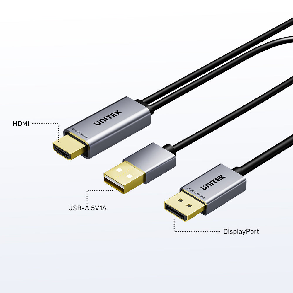 HDMI 轉 DisplayPort 4K 影音轉換線 (1.8M)