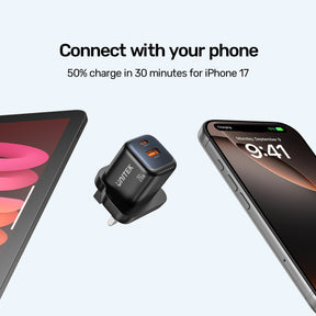 Zeno 20W 雙埠 GaN 牆壁充電器 （USB-A & USB-C）