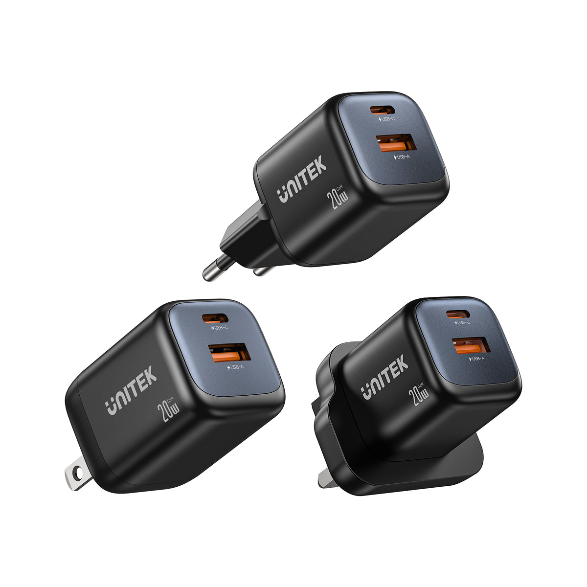 Zeno 20W 雙埠 GaN 牆壁充電器 （USB-A & USB-C）