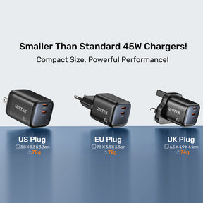 Unitek Zeno 45W GaN Wall Charger
